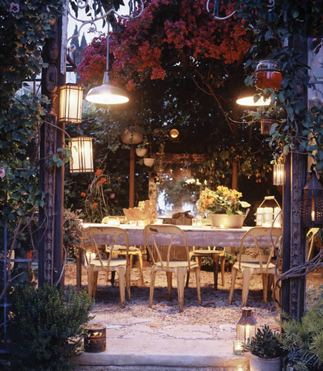 outdoor dining area