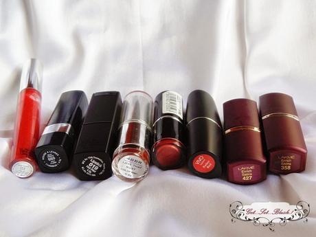 My Red Lip Colors - Budget Friendly Red Lipsticks and Swatches