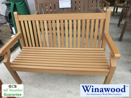 Two Seater Winawood All Weather Bench Thin in Teak