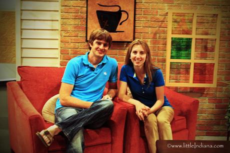 little Indiana and Husband, Jeremy Nunemaker, on the PBS Set