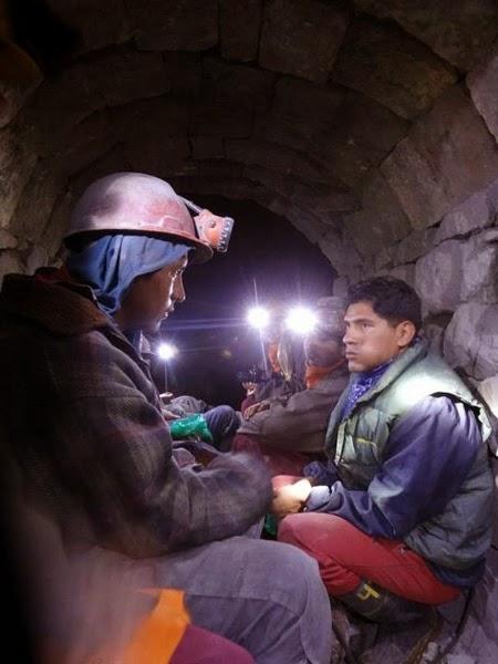 Talking With the Miners in the Mine at Potosi