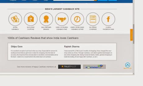 Website Review-Cashkaro.com -India's No.1 Cashback & Coupons site