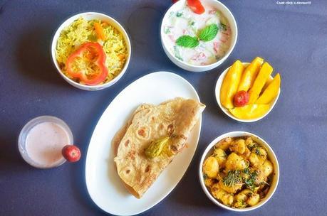 Express brunch 5-Chapathi,pulao,aloo methi recipe