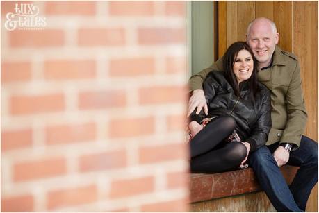 Happy engaged couple in Leeds