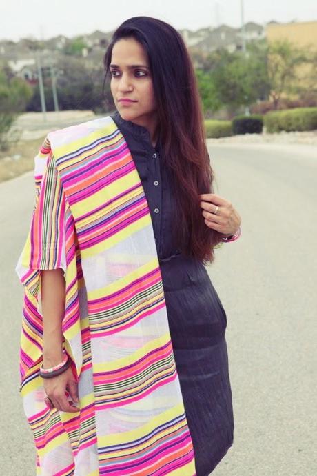 Banana Republic Shirt Dress, UO Leggings, GAP Scarf, Tanvii.com