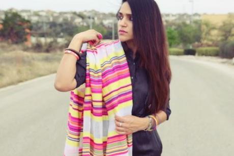 Banana Republic Shirt Dress, UO Leggings, GAP Scarf, Tanvii.com