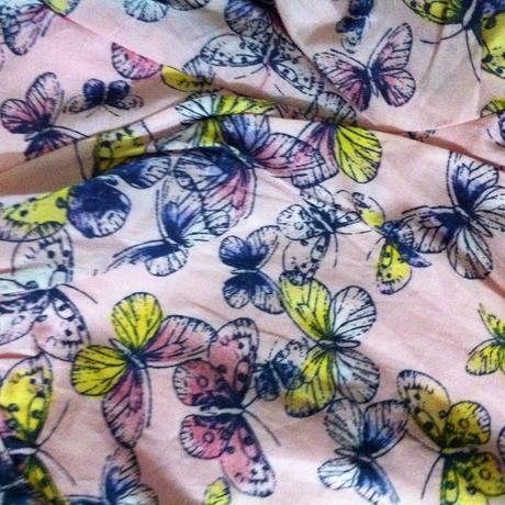 Close-up of the butterfly print