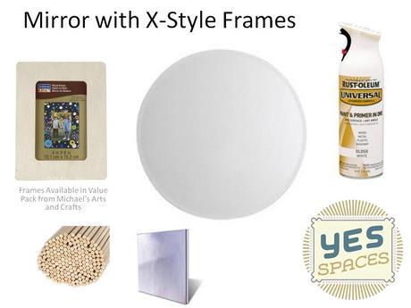 Mirror with X-Style Frames Materials