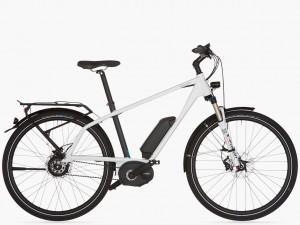 A Haibike ride Riese & Muller Charger with rack