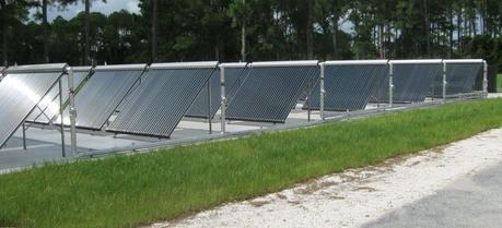 Solar thermal panels installed at Naval Submarine Base Kings Bay