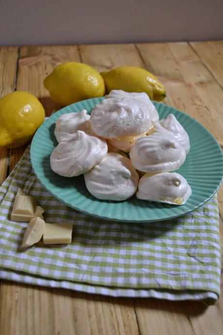 Lemon and White Chocolate Meringue Cookies