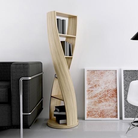 Mydna Bookcase Wood by Joel Escalona