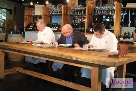 Fraser’s Functions and Restaurants Executive Chef Chris Taylor, The West Australian food critic Rob Broadfield, and The Old Brewery Chef Greg Farnan.