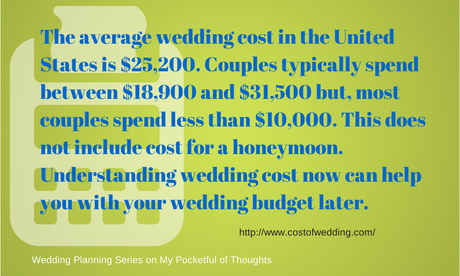 The average cost of a wedding ... Part of the Wedding Planning Series on My Pocketful of Thoughts