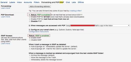 How To Setup Google Apps Mail In Samsung or Android Phones enabled pop and imap setting