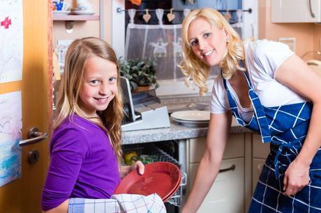 Make post-dinner chores fun with kids