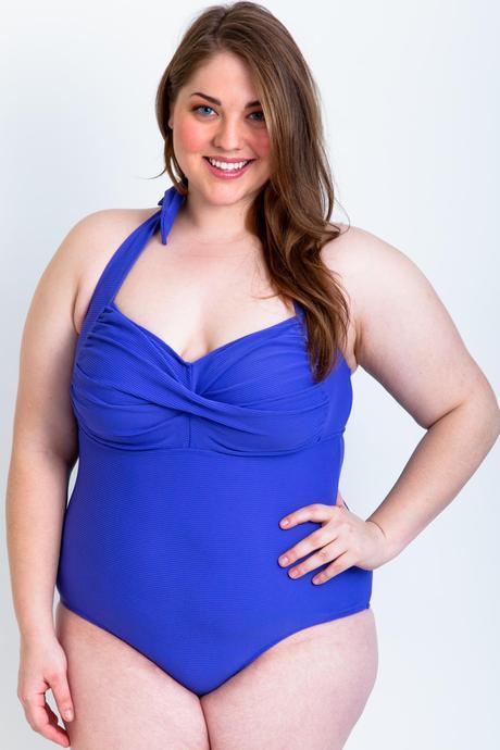 Sapphire Rib Plus Size One Piece Bathing suit by Ibiza Plus