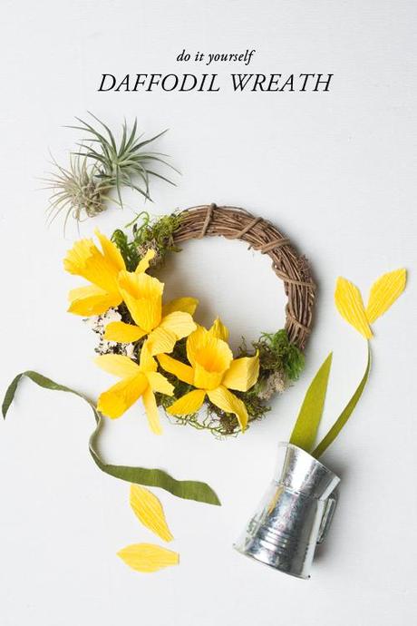 DIY Daffodil wreath