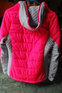 Back view of Winter Jacket (pink)