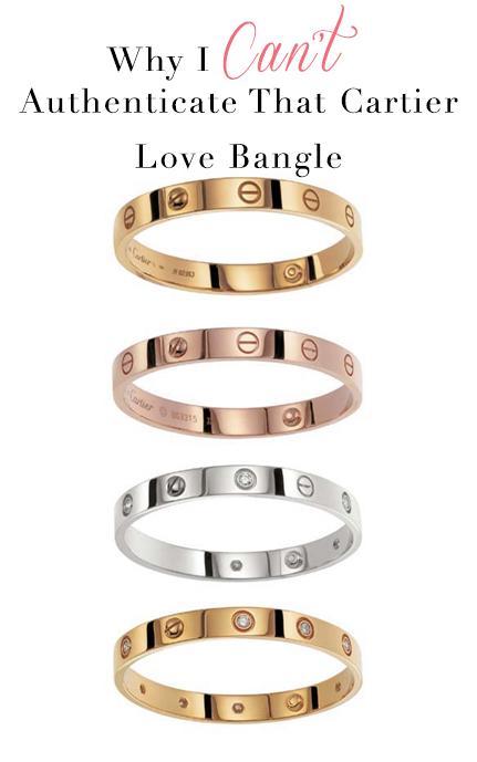 Why I can't authenticate that Cartier Love Bangle for you