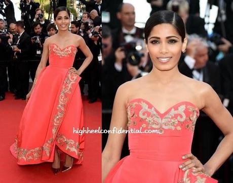 Freida Pinto in Oscar de la Renta (Cannes 2014)