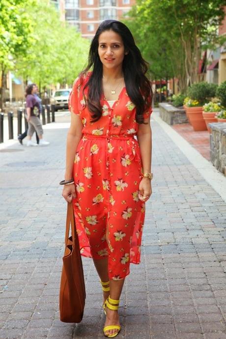 Dress - Joie, Shoes - Shelly's London, Bag - Cuyana, Watch - Caravelle, Tanvii.com