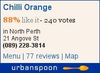 Chilli Orange on Urbanspoon