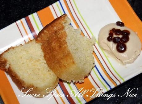 Hot Milk Sponge Cake with Coffee Mascarpone and Coffee Caviar