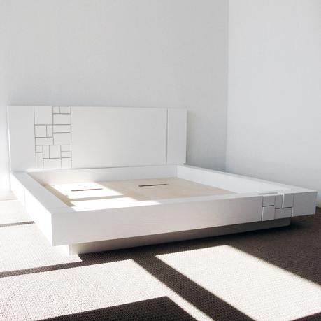MSTRF. Furniture Inspired by Fibonacci Abaci Bed - White by Farzan Nemat