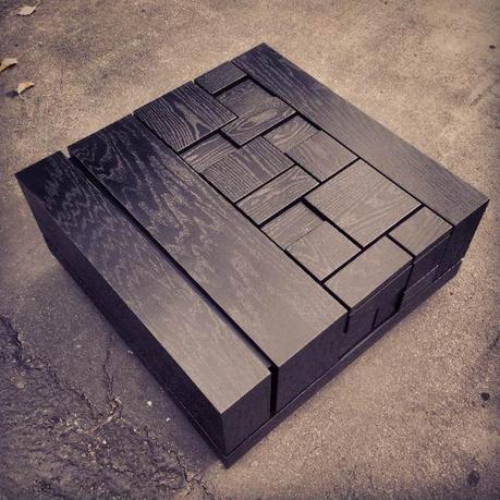 MSTRF. Furniture Inspired by Fibonacci Abaci Black 34 Square Coffee Table - Standard Finish by Farzan Nemat