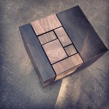 MSTRF. Furniture Inspired by Fibonacci Abaci Walnut Side Table by Farzan Nemat