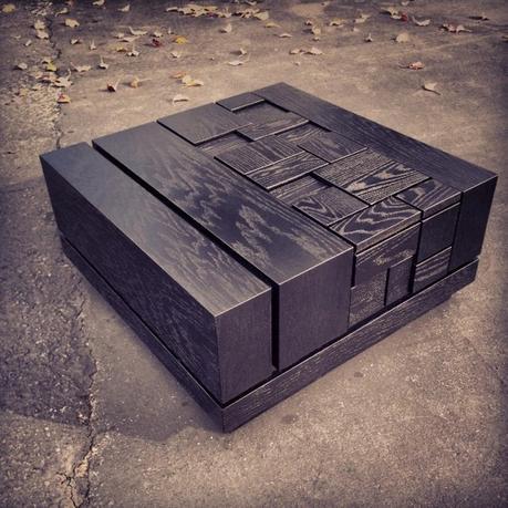 MSTRF. Furniture Inspired by Fibonacci Abaci Black 34 Square Coffee Table - Standard Finish by Farzan Nemat