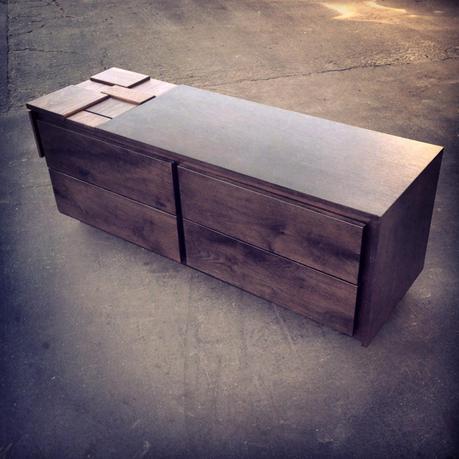 MSTRF. Furniture Inspired by Fibonacci Abaci Walnut Dresser 4 Drawer by Farzan Nemat