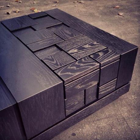 MSTRF. Furniture Inspired by Fibonacci Abaci Black 34 Square Coffee Table - Standard Finish by Farzan Nemat