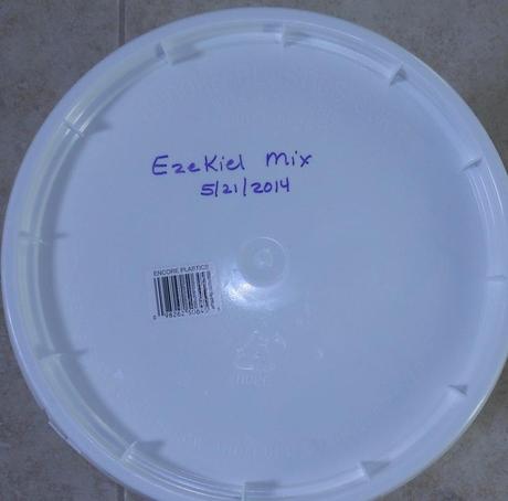 Then I labeled the bucket with the contents and date.