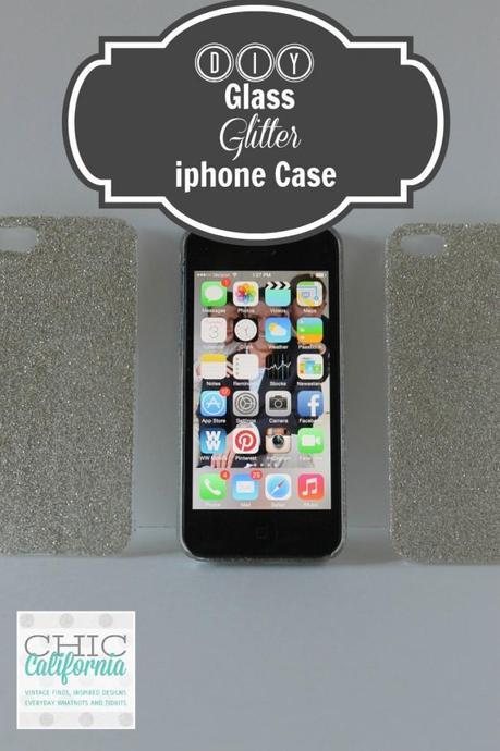 DIY Glass Glitter iphone Case