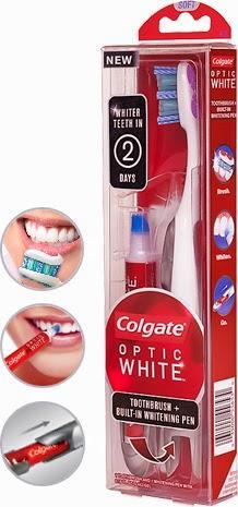 Colgate Optic White Toothbrush + Built-In Whitening Pen