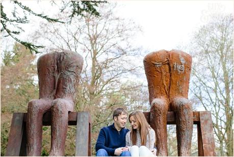 Yorkshire sculpture Park engagement photography