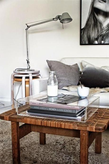 Vintage Coffee Table Bench With Acrylic Box 