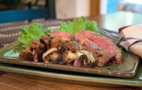 Flank Steak and Roasted Mushrooms