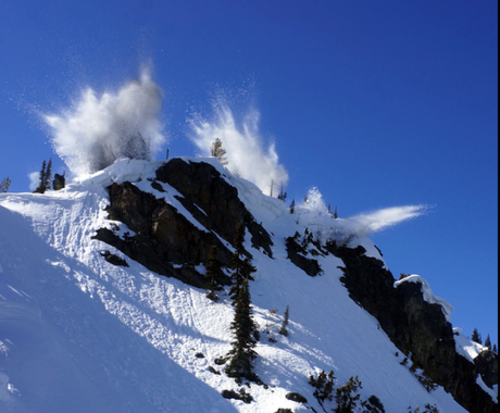Crews conduct Avalanche Control on Chinook Pass 