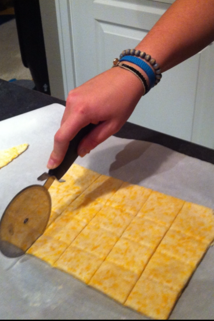 Homemade Cheez-its