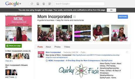 Mom Incorporated - Google+