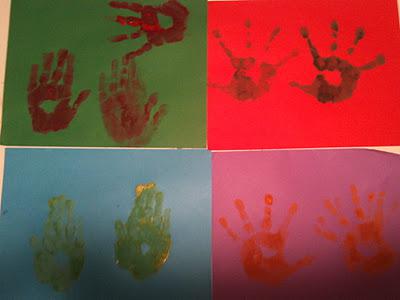 Explore Art Projects: Complementary Hand Prints/ Thankful Tree