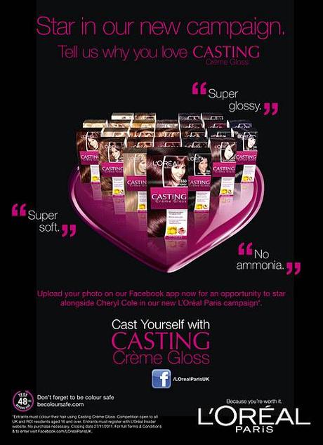 Fancy Starring Alongside Cheryl Cole In The Next Casting Créme Gloss TV Advertisement?