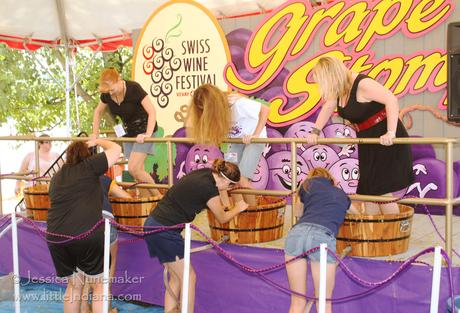 Vevay, Indiana: Swiss Wine Festival Media Celebrity Grape Stomp 2011