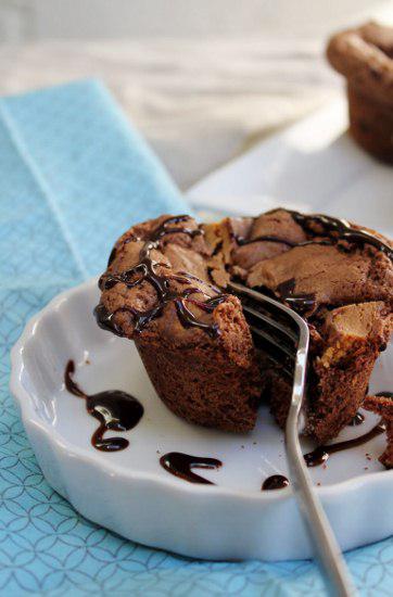 Food: Reese’s Peanut Butter Cup Brownie Muffins.