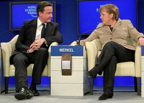 David Cameron calls for Britain to take back power from EU as Angela Merkel demands closer union