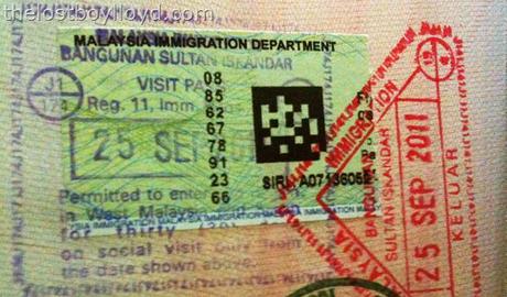 malaysia visa passport stamp