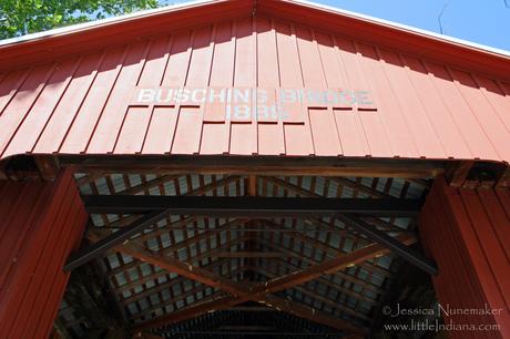 Indiana Covered Bridge: Busching Bridge in Versailles, Indiana